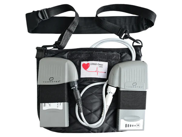 LVAD Flannel Bag Red - Secure Storage for HeartMate Controller & Battery Pouch