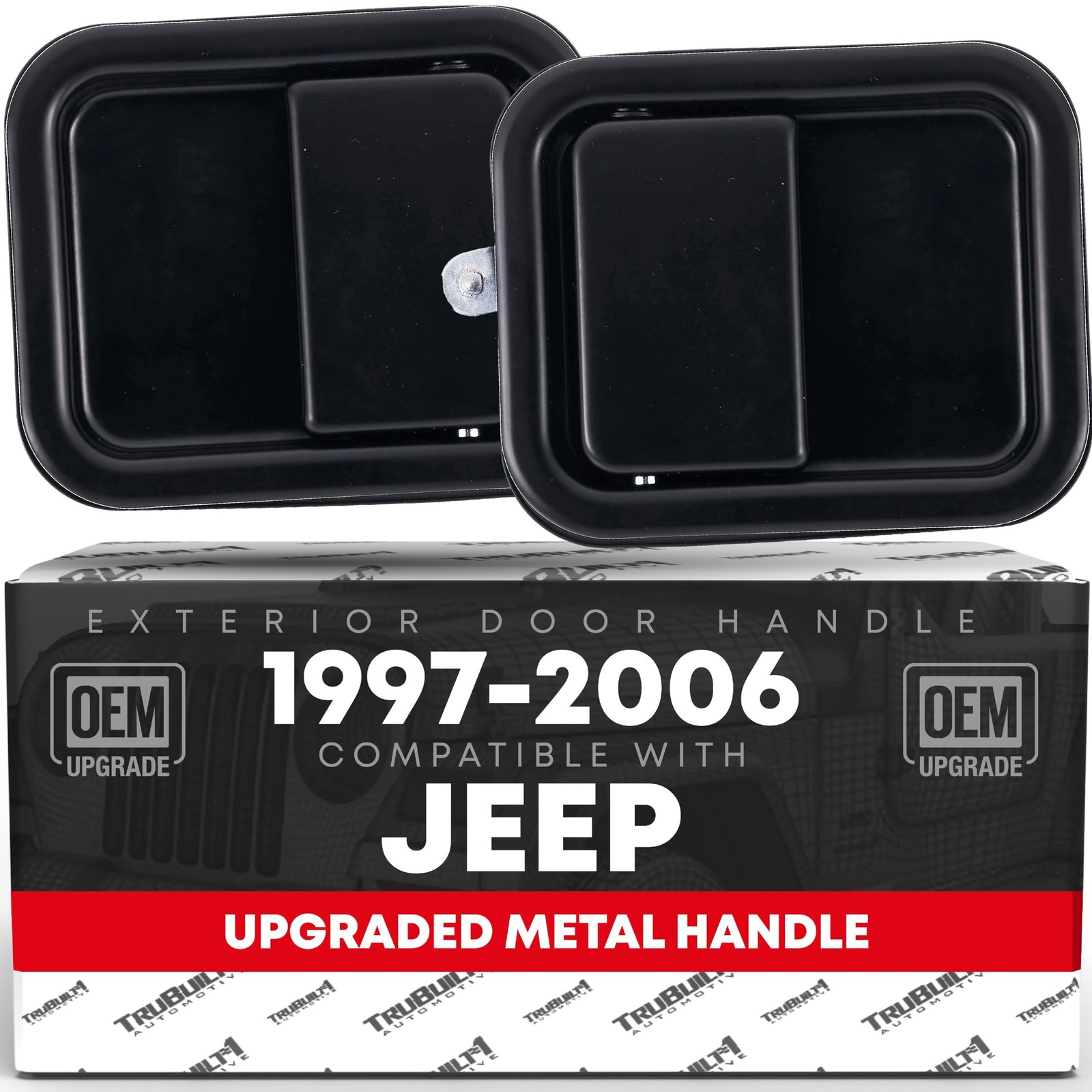 Exterior Door Handle, Left & Right for Jeep Wrangler, Full Door Type - Front ...