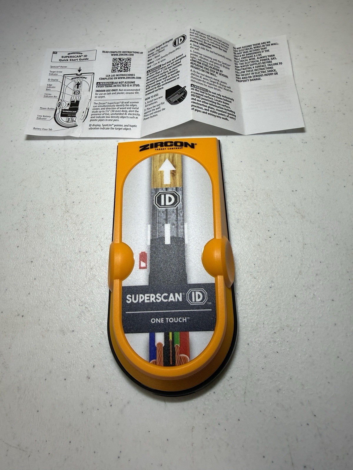 Brand New Zircon Superscan ID One Touch Advanced Stud Finder Metal Wood Electric