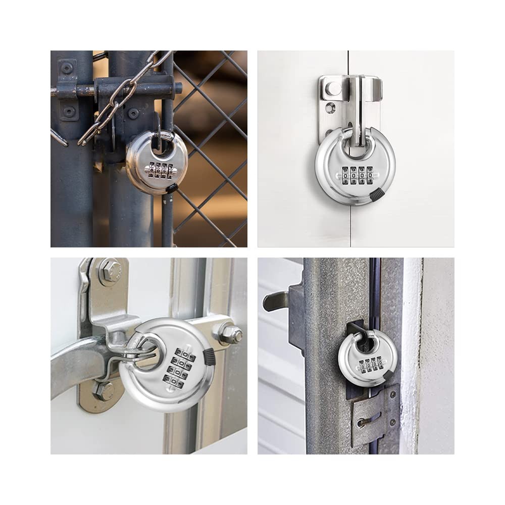 Cincinno 4 Digit Combination Lock Combination Disc Padlock Hardened Steel