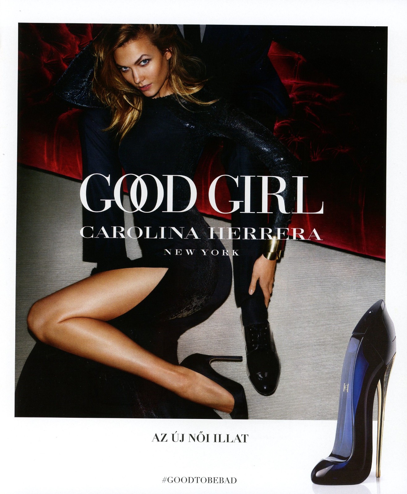 CAROLINA HERRERA magazine AD #005 OOP 2017 KARLIE KLOSS 8.25" X 10"