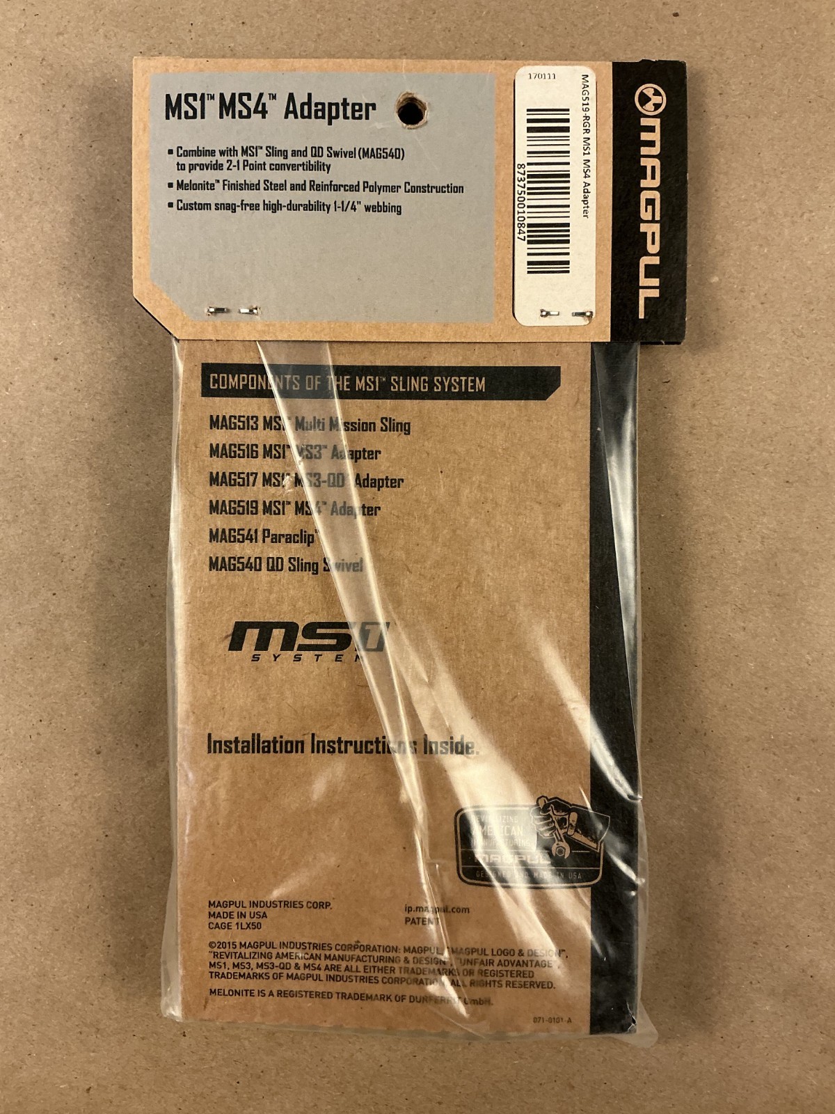 MAGPUL MS1 MS4 ADAPTER MAG519-RGR (#A4)