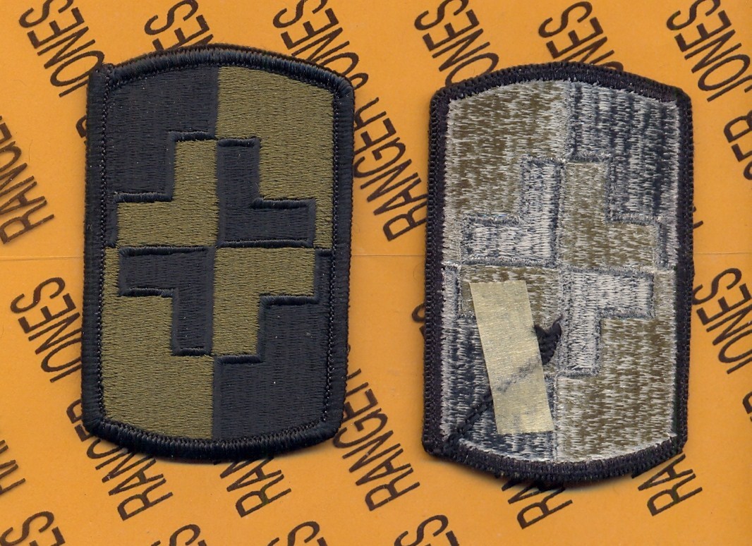 US Army 4th Medical Brigade OD Green & Black uniform patch