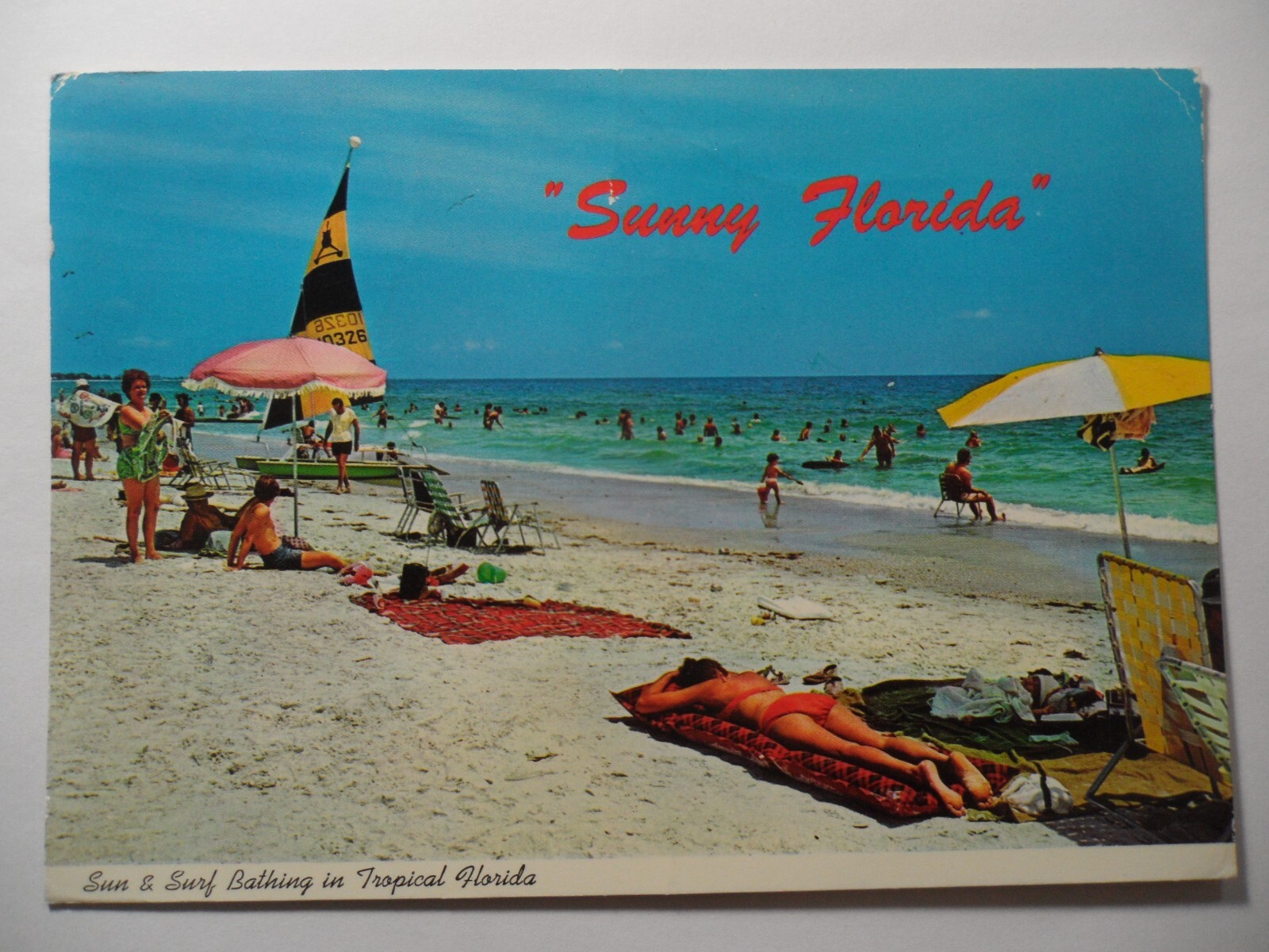 STAMPMART: USA SUN & SURF BATHING IN TROPICAL FLORIDA USED POSTCARD
