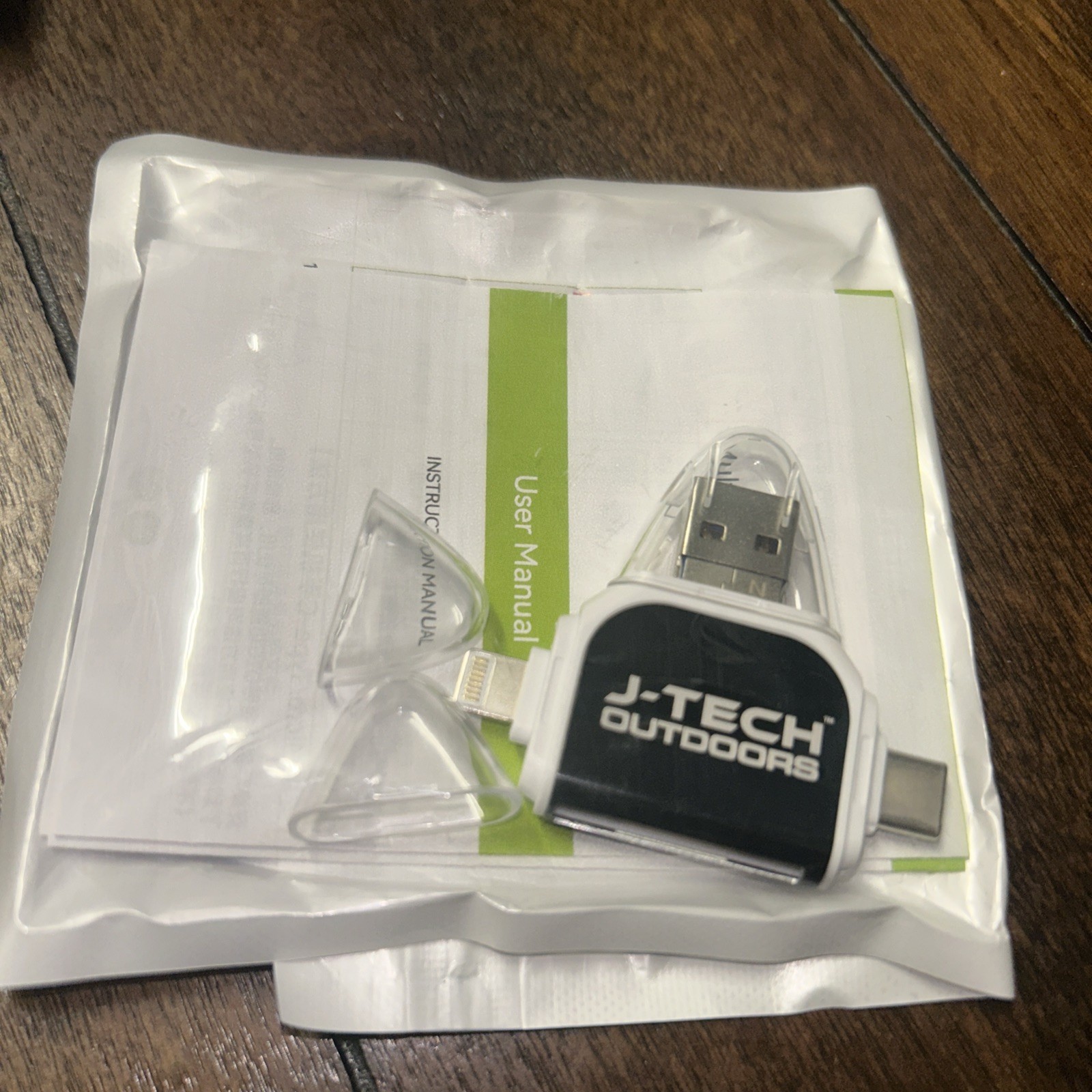 J-TECH OUTDOORS SD/Micro SD Card Reader Compatible with iPhone + Android + PC