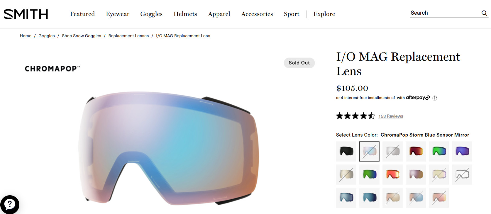 Smith i/O MAG Ski Goggle - 2 LENSES (No Frame)