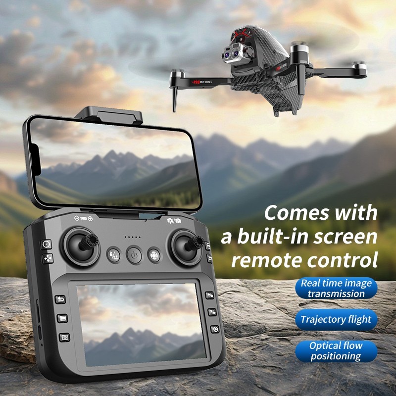 cs26 Drone with Screen Remote Control, Electric Adjustment Dual Camera, Optical