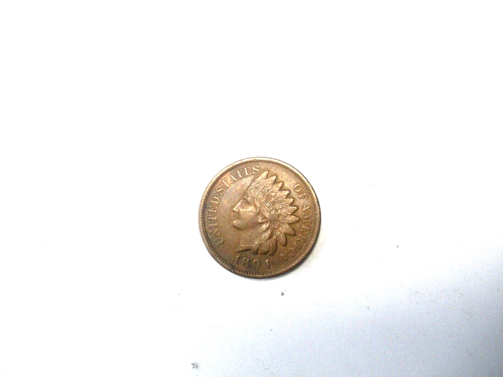 1894 INDIAN NEAD CENT FULL LIBERTY NICE FEATHERS AND DIAMONDS