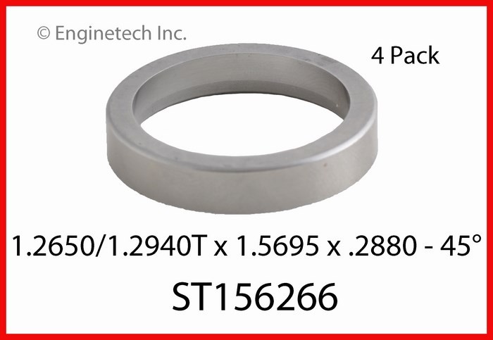 Enginetech ST156266 Engine Valve Seat Set – Hi-Chrome, 45° Seat Angle, 4 Pack fo