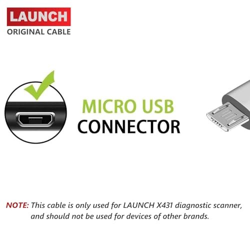 USB to Micro USB Charging Cable Replacement Connector X-431 OBD2 - Original