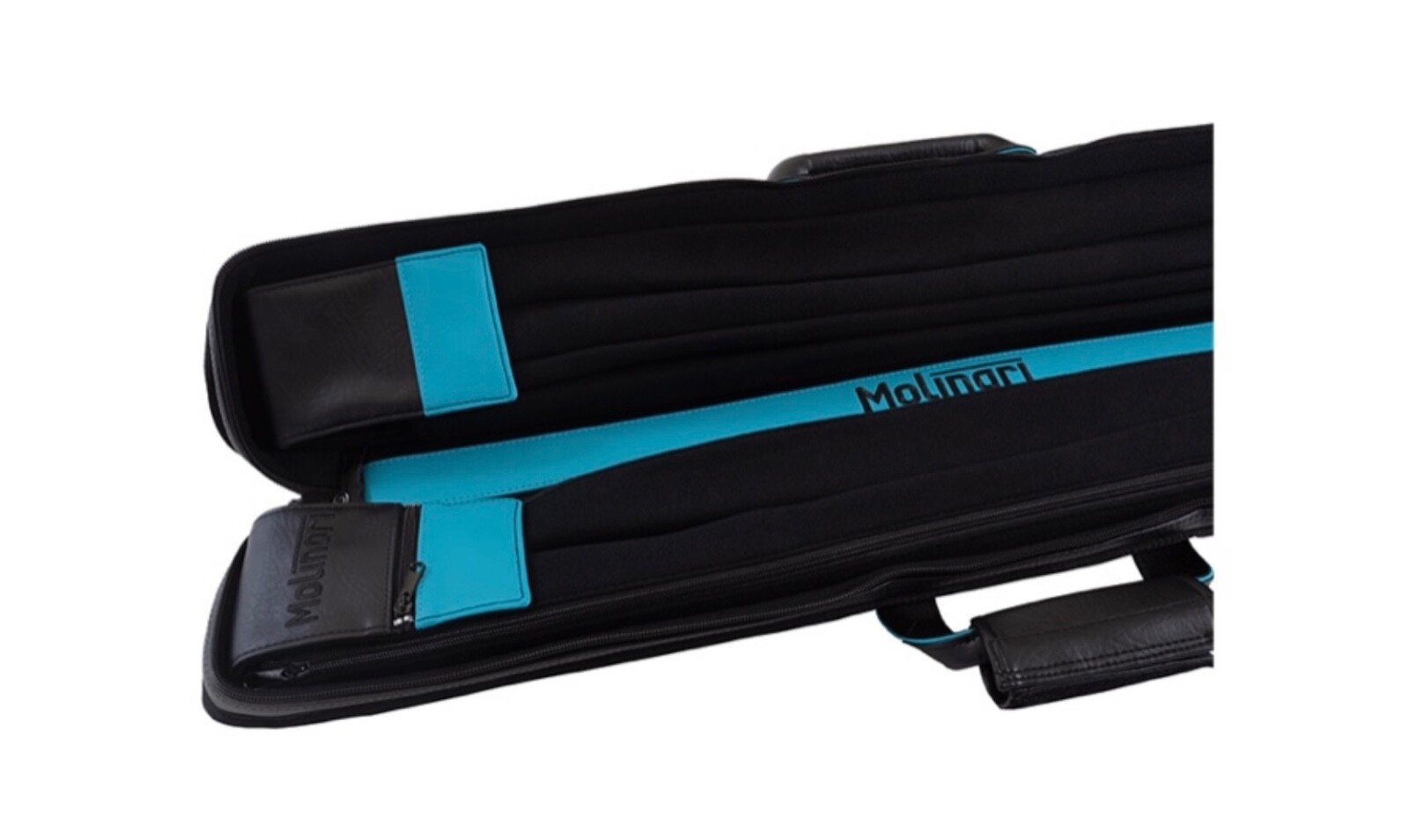 MOLINARI CUE CASE SOFT 2x4 BLACK / BLUE