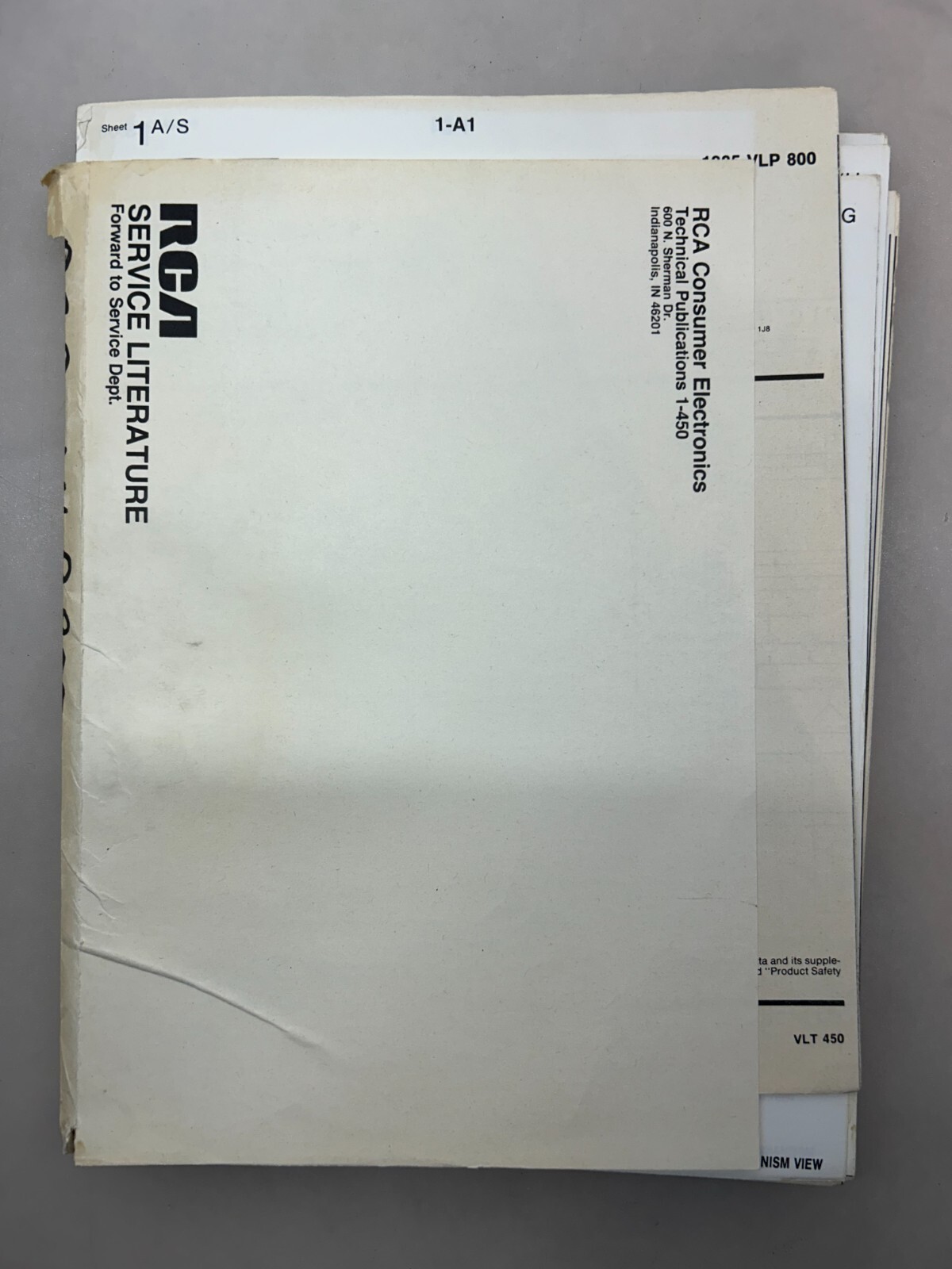 RCA VLP 800 Original Service Manual Free Shipping