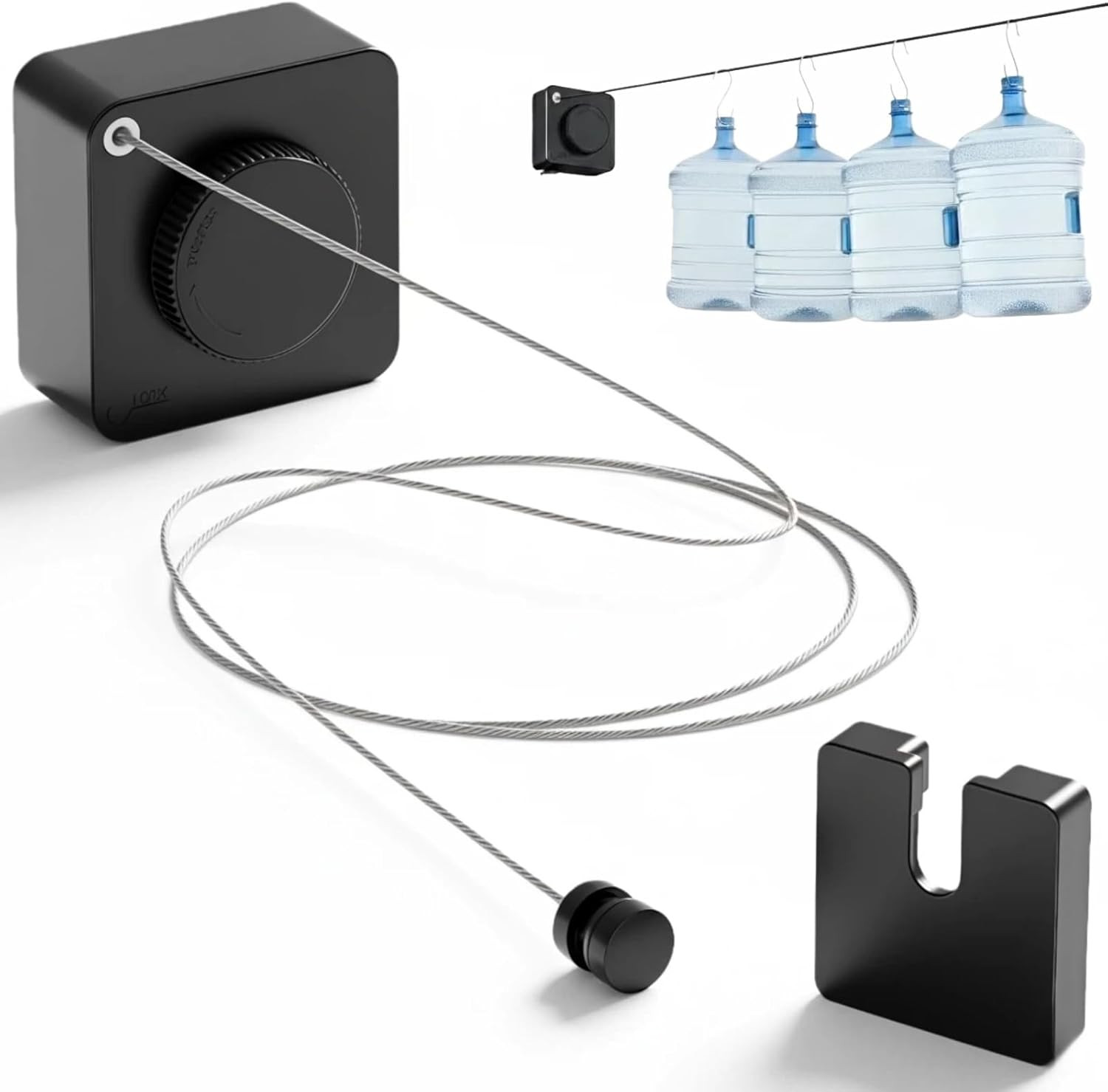 15.1FT-Retractable Clothesline NonSagging Heavy Duty Clothes Drying Laundry Line