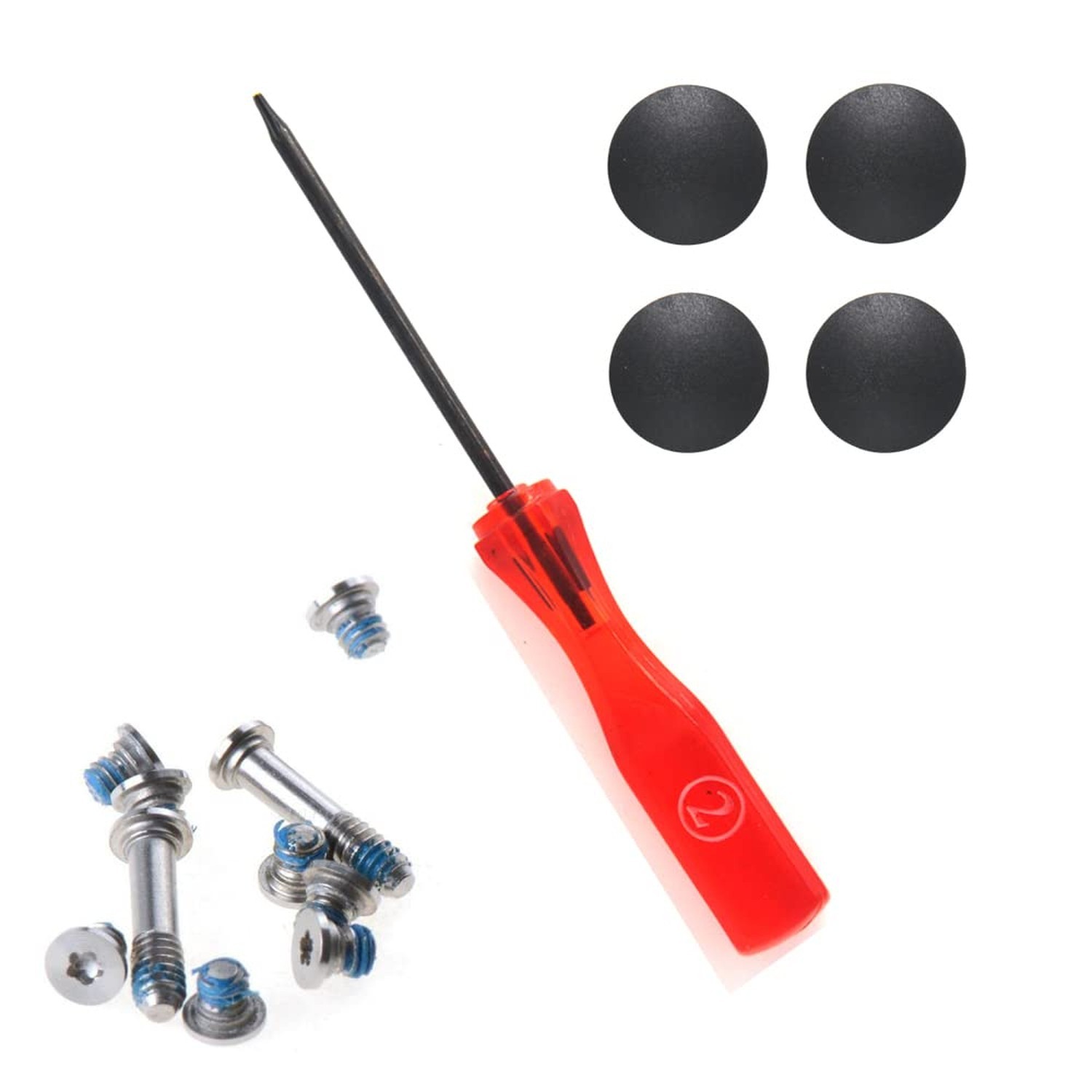 4 Pack Rubber Case Feet+10pcs Repair Screws +1pcs 5 Point Pentalobe Screwdriv...