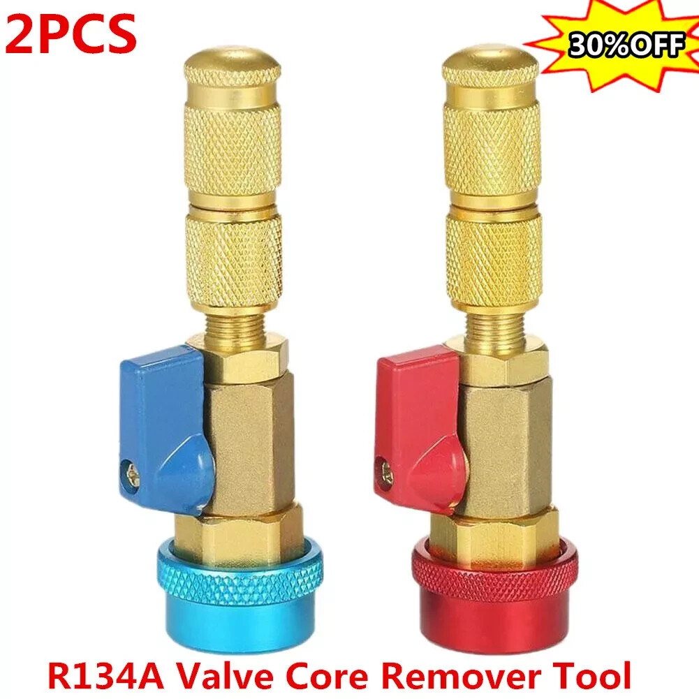 HVAC AC R134A R12 Valve Core High & Low Pressure Quick Remover Install Tool Set