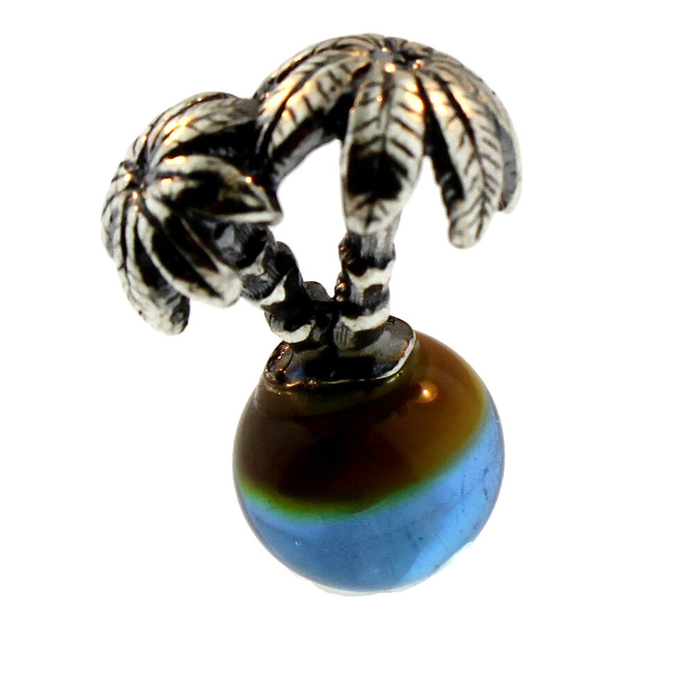 Authentic Trollbeads Silver & Glass 61725 Palm Island *0