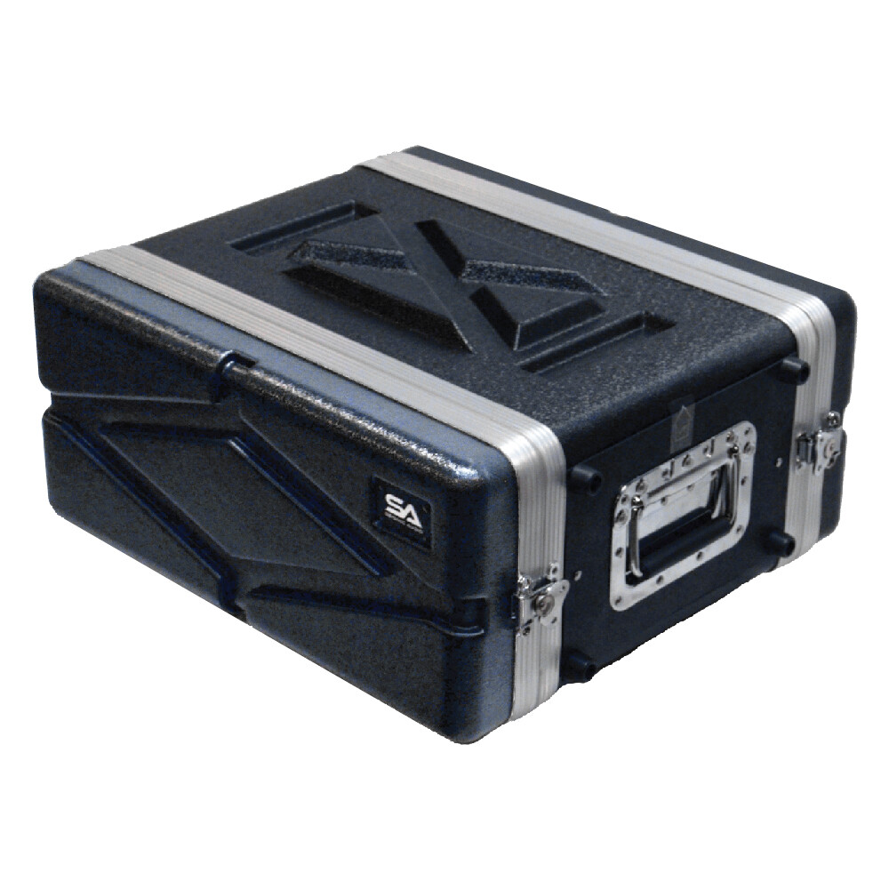 Lightweight 4 Space Mid-Size ABS Rack Case - 4U PA DJ Medium Depth Rack Case