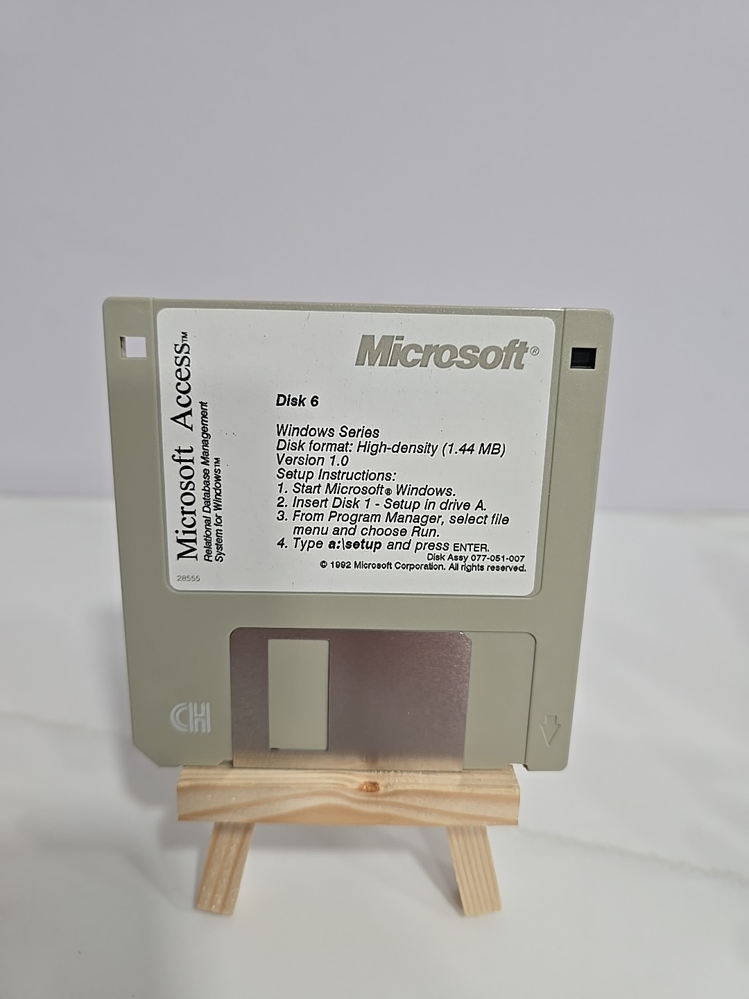 Microsoft Access for Windows 3.5" Disks 1-6 & ODBC Disk Microsoft 1992 MINT