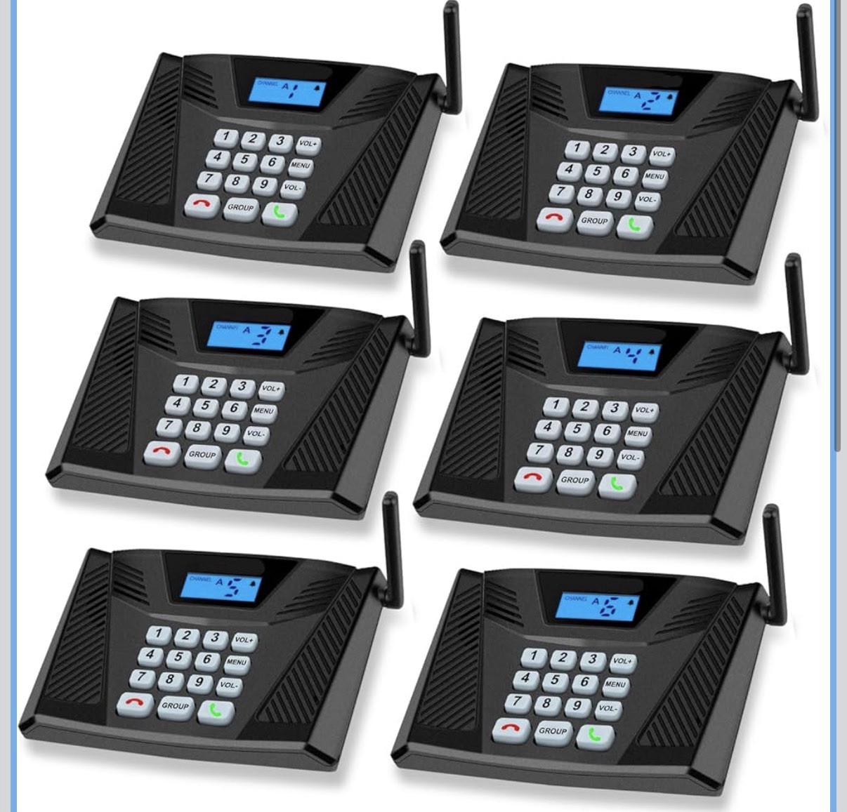 Intercoms Wireless Home Upgraded 5300ft Intercom 9 Channel 2 Code Full Duplex