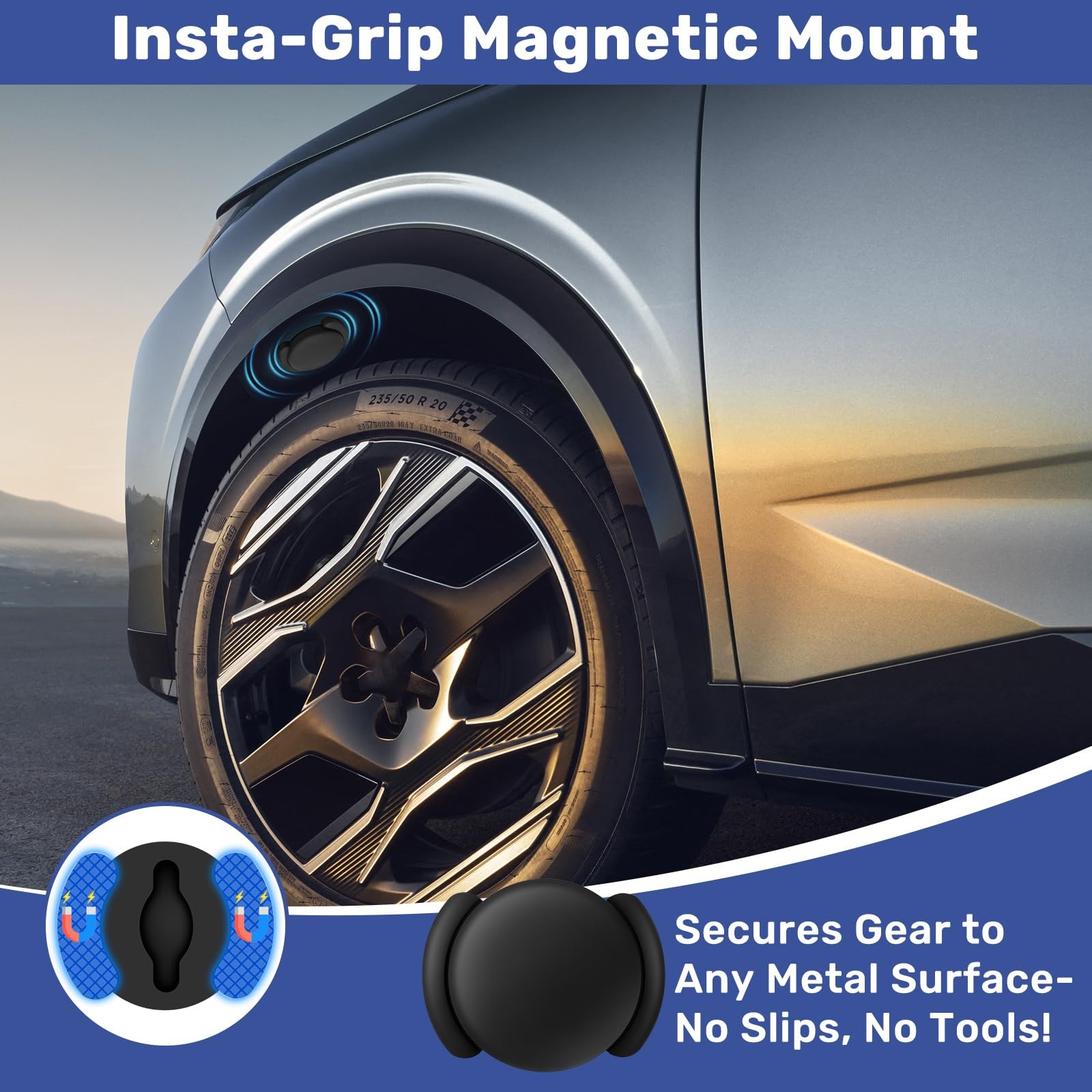 Hidden Magnetic Mini GPS Tracker for Vehicles – No Subscription GPS Device, R...