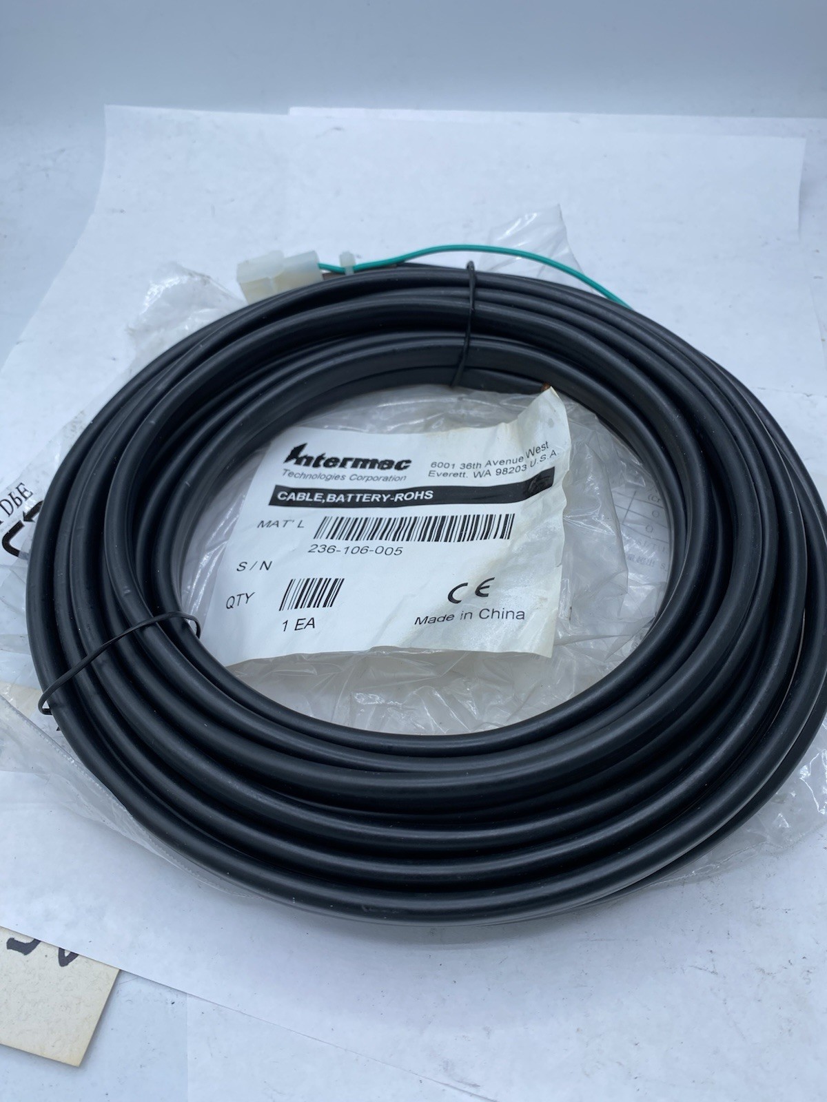Intermec Vehicle Dock Battery Cable 236-106-005