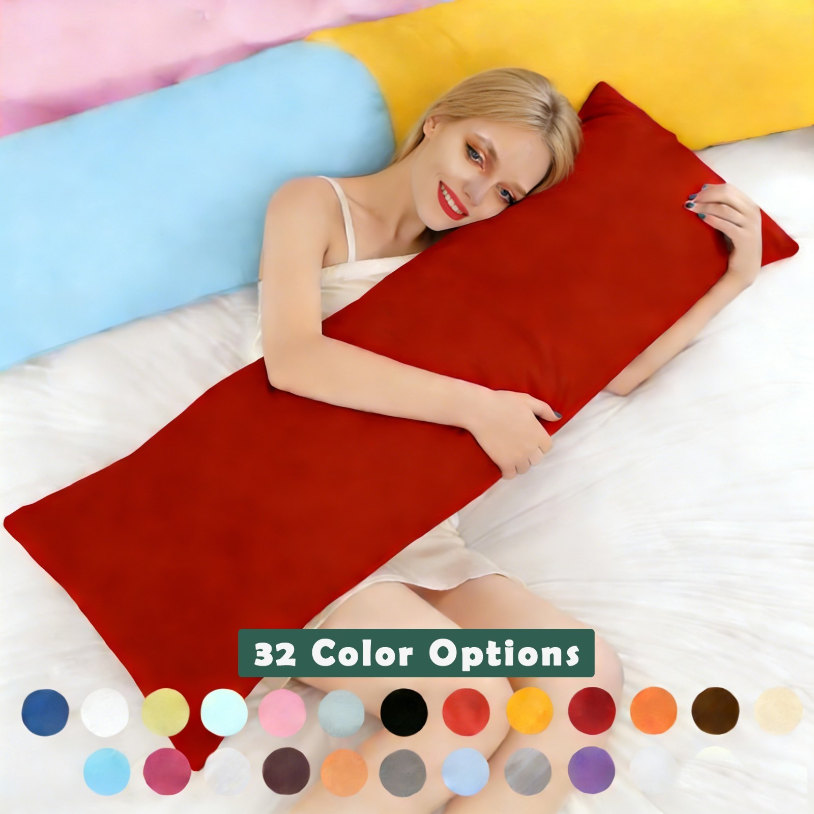 Ultra Soft Brushed Microfiber Body Pillowcase, 20 x 54 Inches, Envelope Closure
