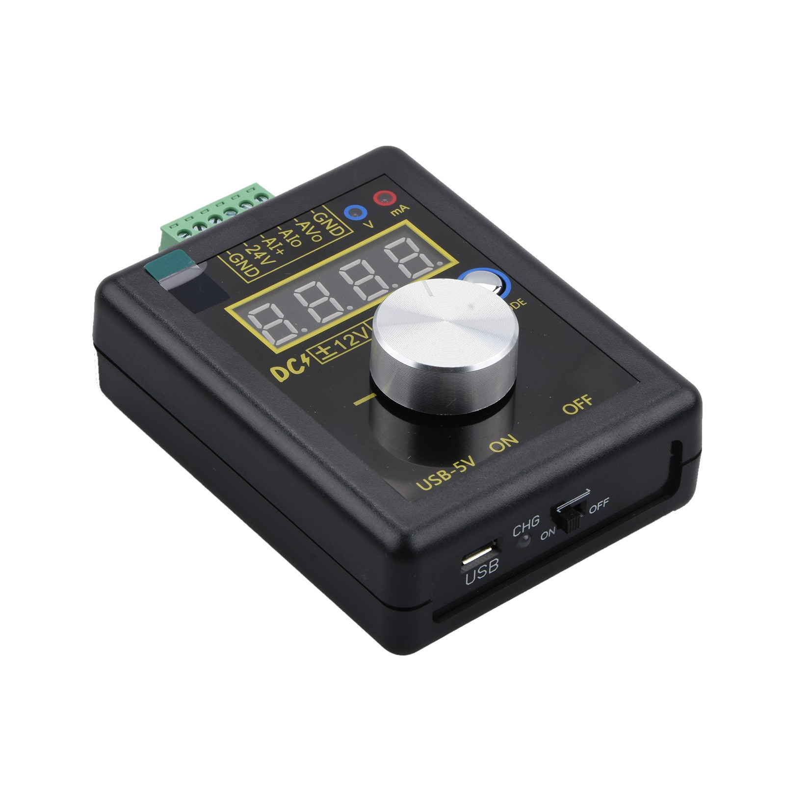 Signal Generator 0-10V 0-24mA Analog Voltage Current Simulator w/ Battery