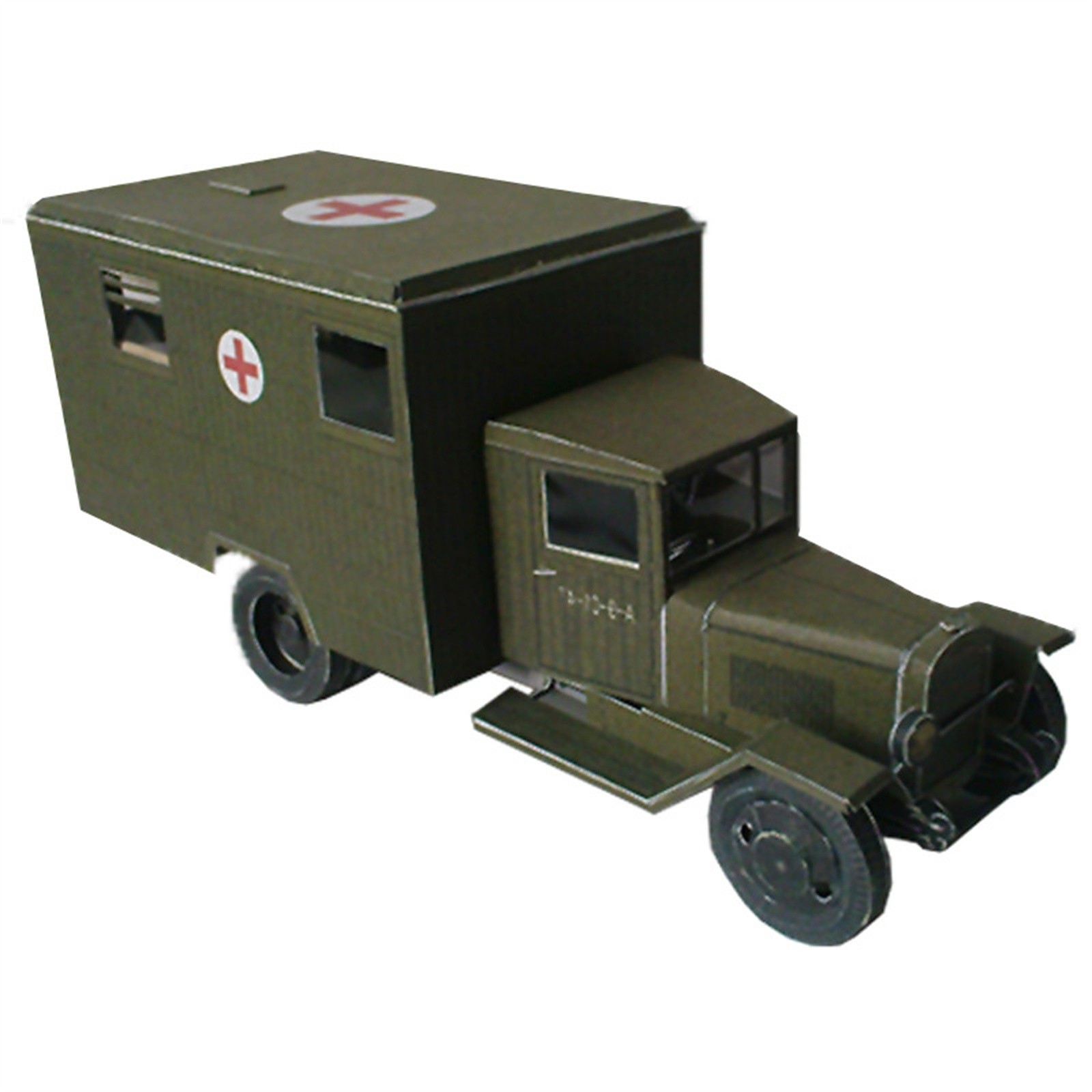 DIY 1:43 WWII Soviet Zis-44 Battlefield Ambulance Army Truck Paper Model Display