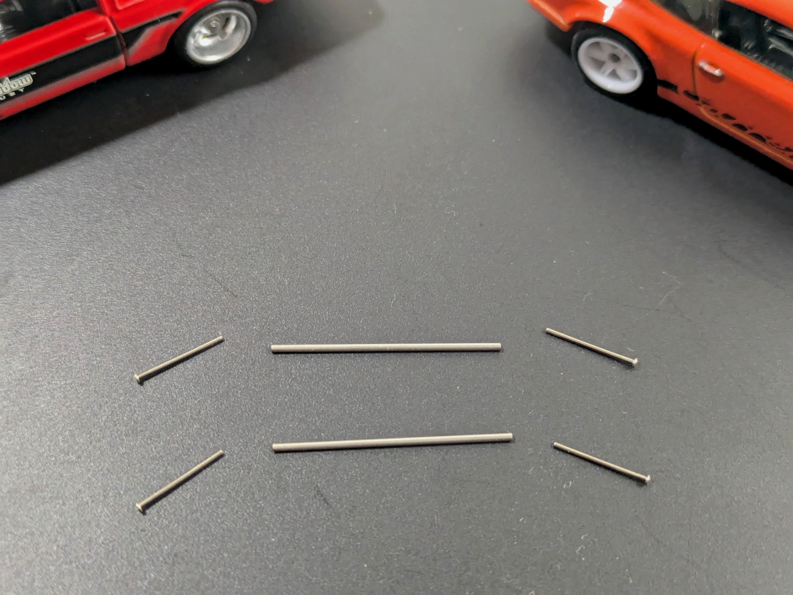 1/64 Adjustable AXLES for Custom Real Riders Wheel Swap - 25mm (15 Sets/15 Cars)
