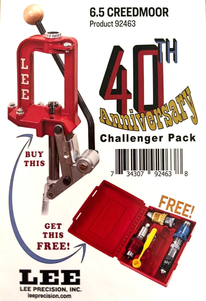 Lee 92463 Breech Lock Challenger Press with 6.5 Creedmoor Micrometer  3-Die Set