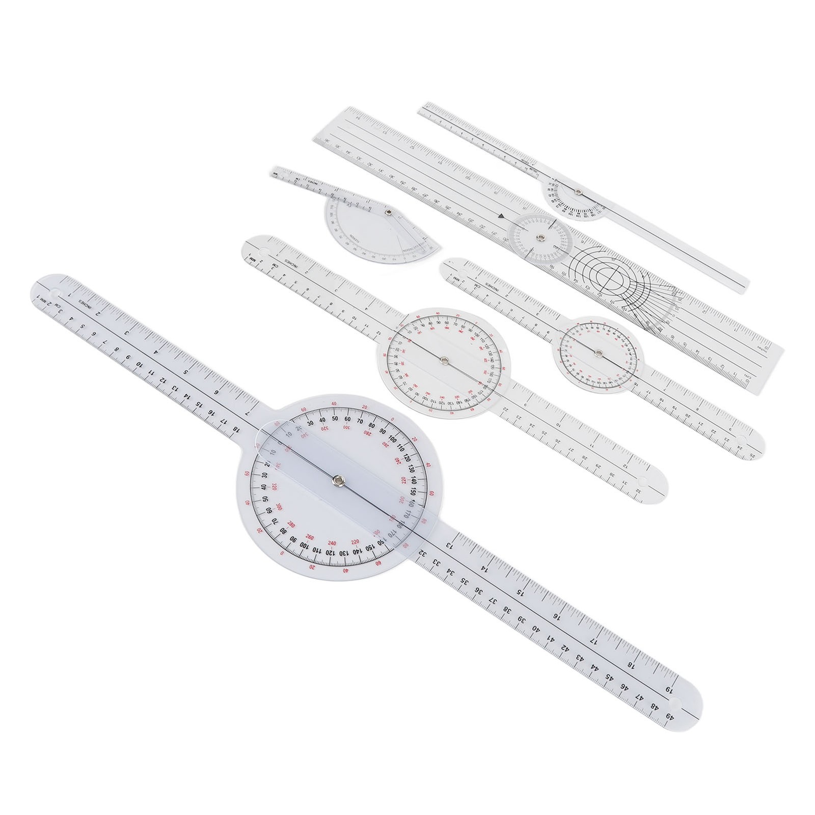 6Pcs Spinal Goniometer Joint Angle Protractor Ruler For Joint Recovery