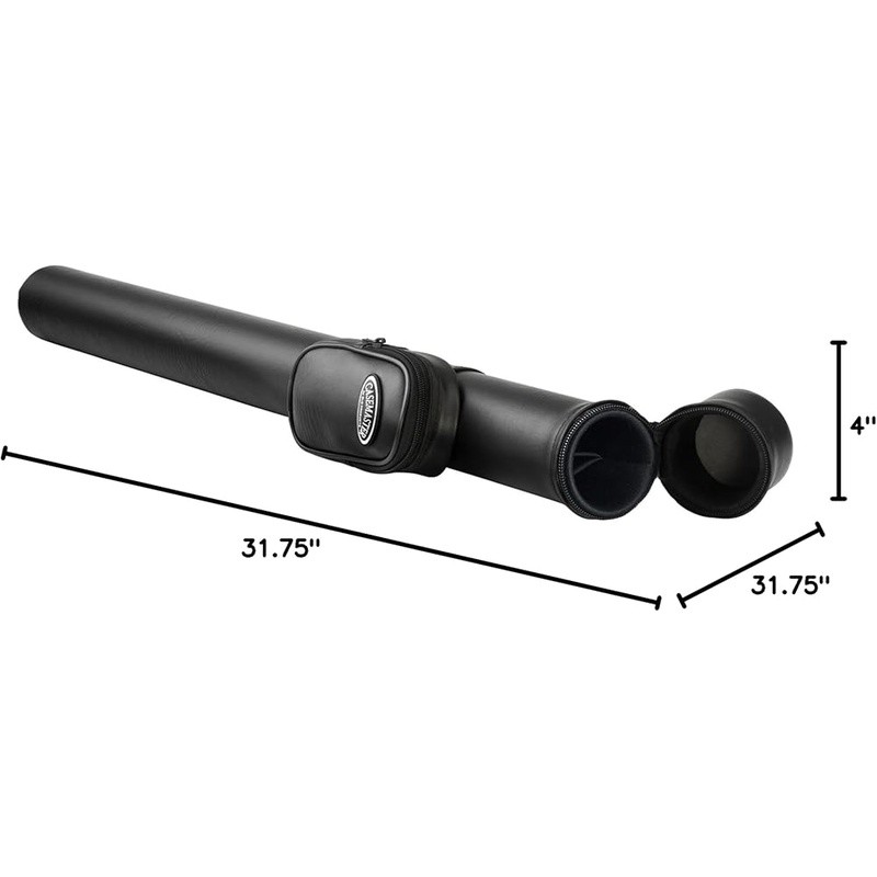 Durable Cue Case W/ Impact Resistant Interior & Spacious Accessory Pocket New