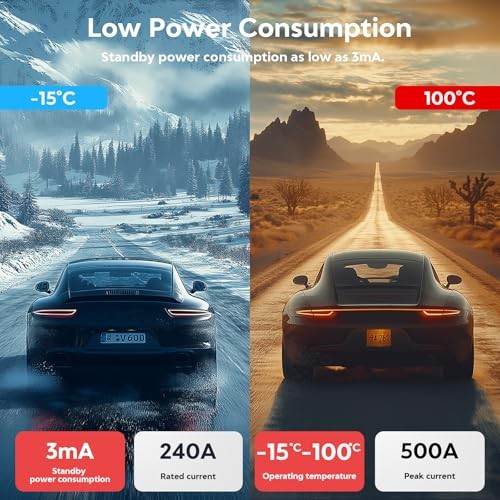 Kill Switch for Car - 12V Remote Battery Disconnect Switch Smart Orange Led
