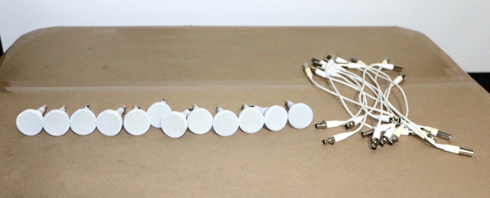 ClearOne 12 Ceiling Microphone and Wires . Lot of 12