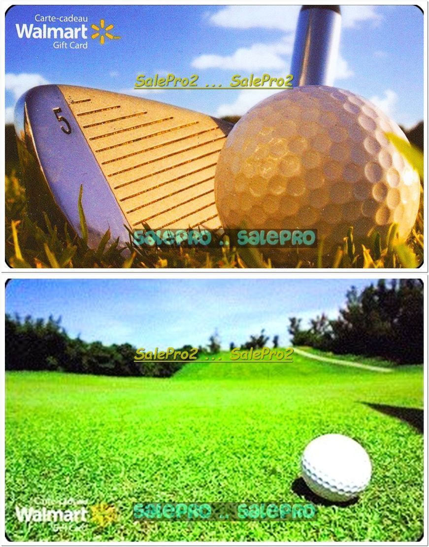 2x WALMART CANADIAN GOLF TOURNAMENT #VL8705 #VL10002 COLLECTIBLE GIFT CARD LOT