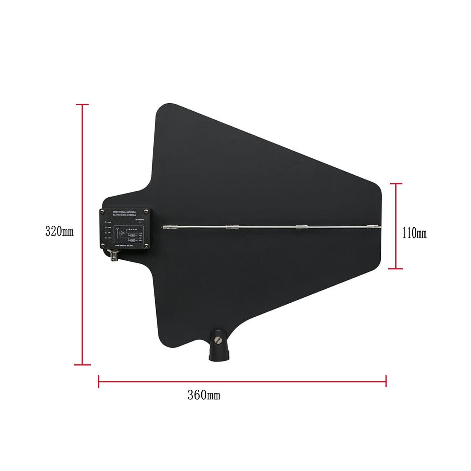 2 PCS UHF Active Directional Antenna Paddle with Gain Switch for Antenna Dist...