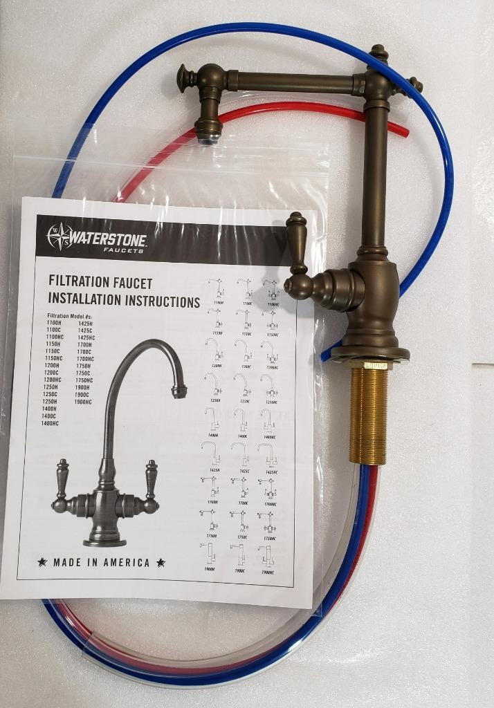 Waterstone 1700H-WB Hot Only Filtration Faucet with Lever Handle Weathered Brass