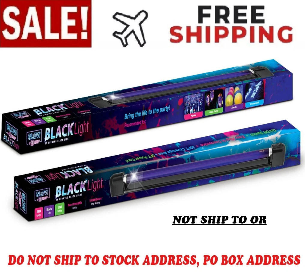24" Black Light with 28" Mountable Fixture - 17 Watts Fluorescent UV Glow