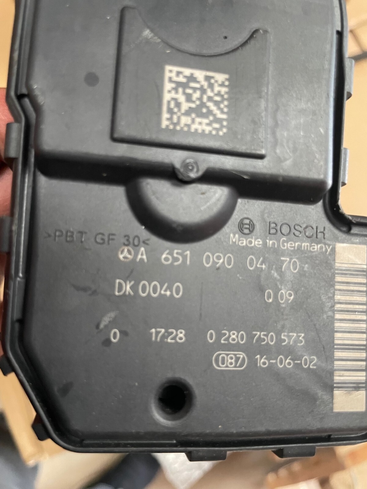 THROTTLE BODY VALVE ACTUATOR GENUINE MERCEDES SPRINTER VITO VIANO CDi C E CLASS