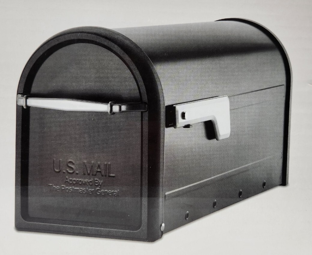 Architectural Mailboxes Black Post Mount Mailbox Rust-Resistant Galvanized Steel