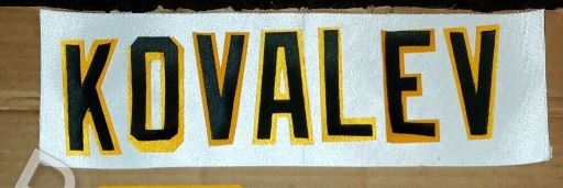 Pittsburgh Penguins UNSEWN Nameplate Namebar for your Jersey - Any Season Name