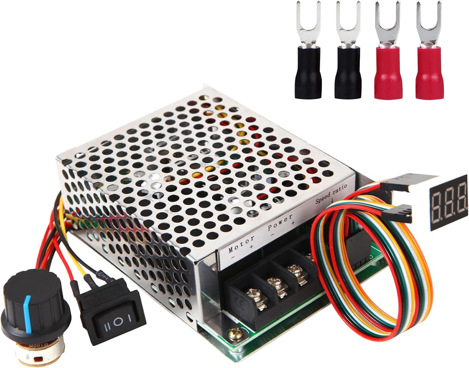 PWM DC Motor Speed Controller, DC 10-55V / Rated 40A, LED Display Stepless DC