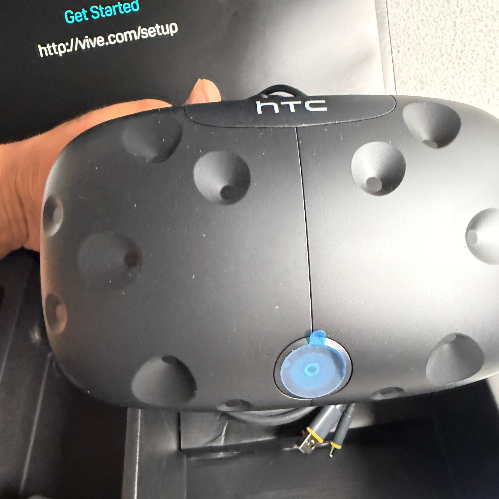 HTC Vive Black Virtual Reality System Headset w/Two Motion Sensing Controllers