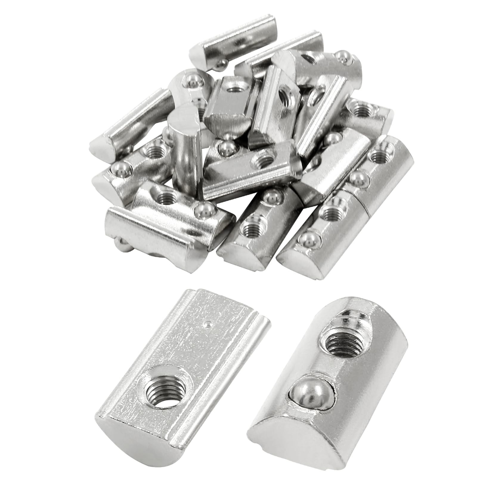20Pcs 3030 Series Half Round Roll in Spring M5 T Nuts,Roll in Spring T Slot N...