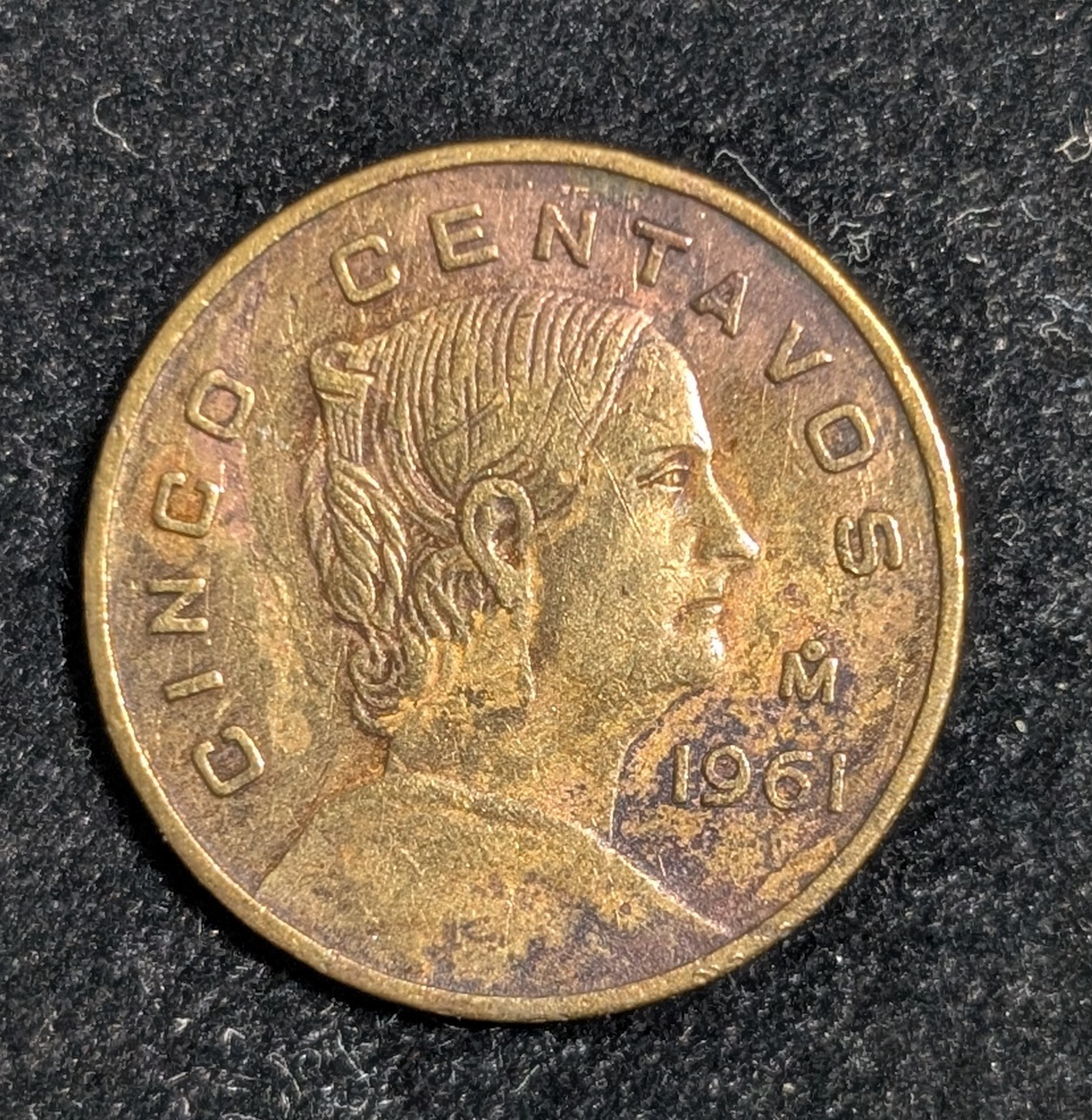1961 Mexico 5 Centavos Circulated KM# 426