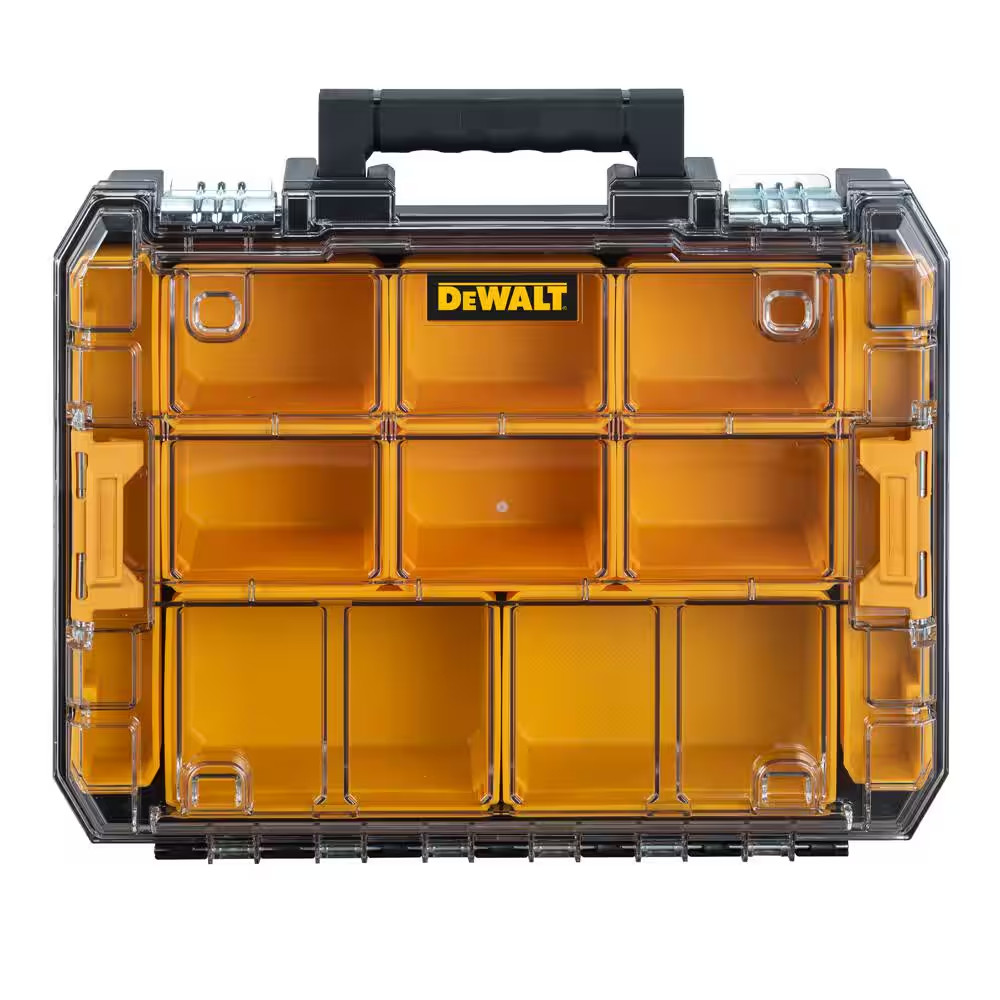 TSTAK V 7 In. Stackable 9-Compartment Small Parts & Tool Storage Organizer