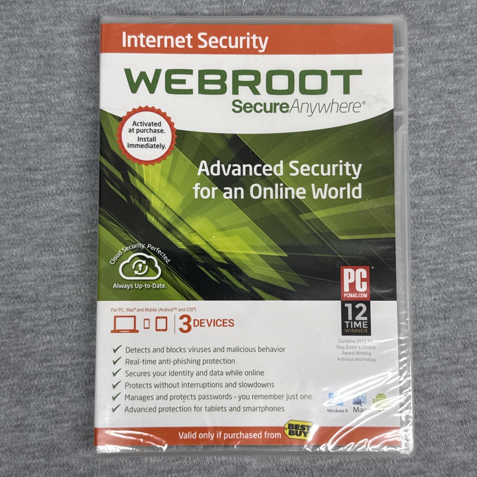 Webroot SecureAnywhere Internet Security w/ Antivirus New Sealed