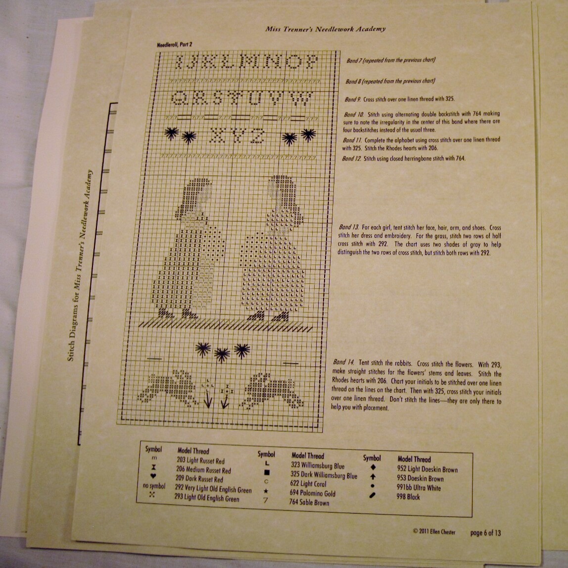 Miss Trenners Needlework Academy Booklet With My Needle Needlework Patterns