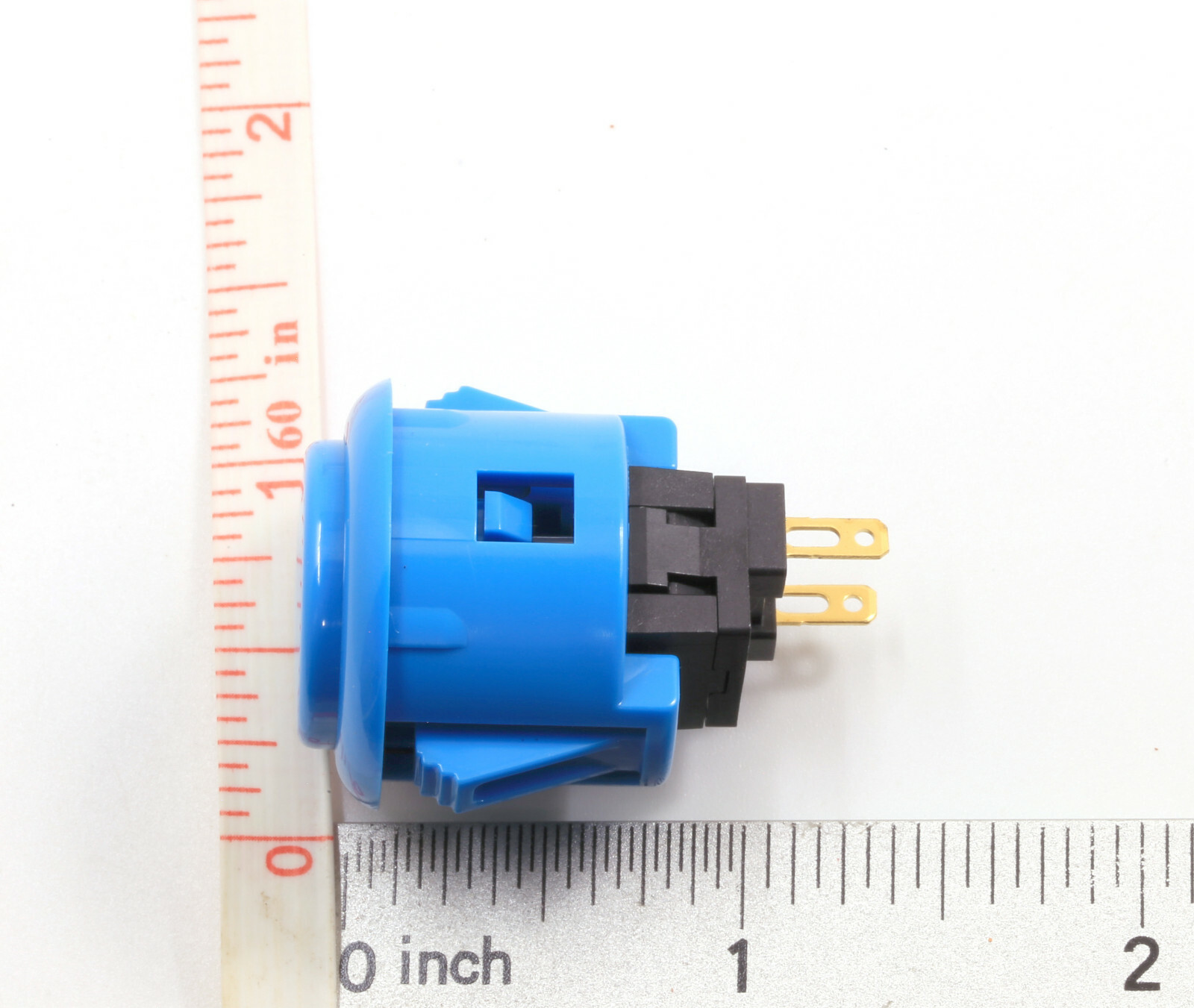 Sanwa OBSF-24 - BLUE Momentary  Push Button JAMMA guitar killswitch 24mm MAME