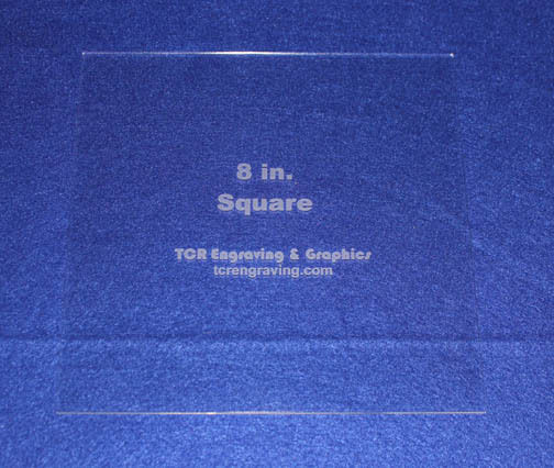 Quilting Template -8" Square Actual Size - 1/8" Clear Acrylic